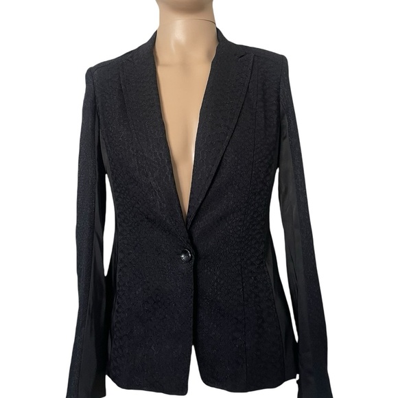 Cache Women’s Textured Black Blazer Size 8 - Picture 14 of 14